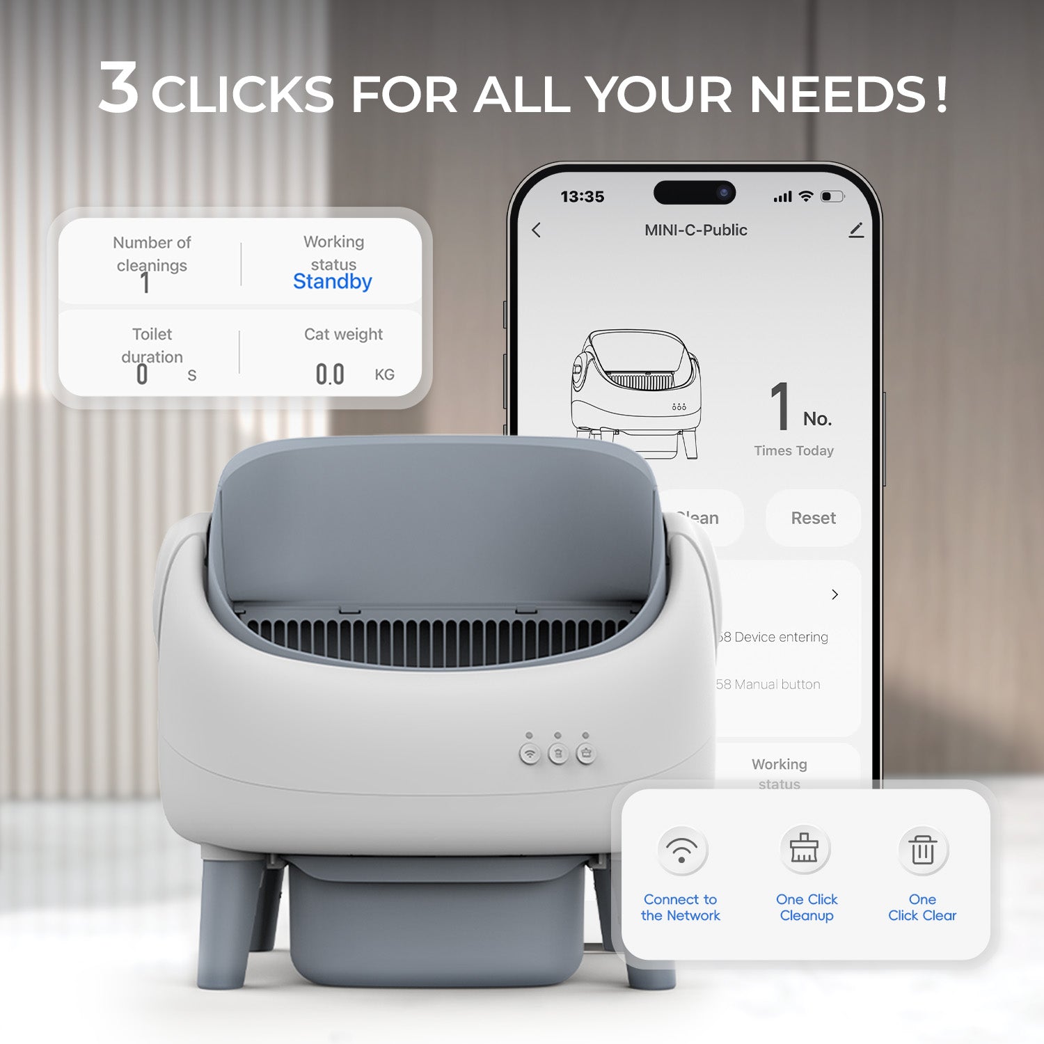 Crigge Open-Top Automatic Litter Box