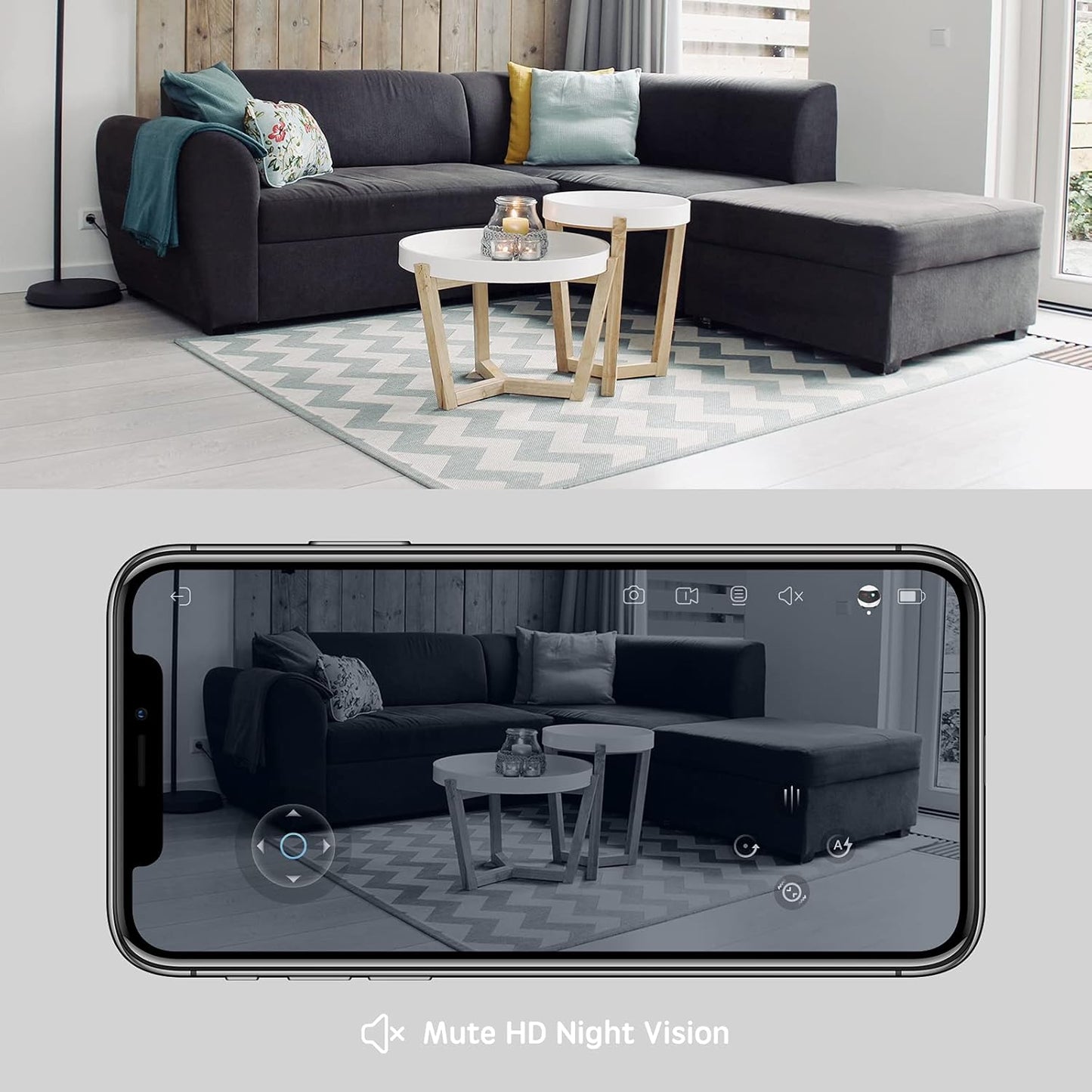 Enabot Home Security Camera EBO SE: 1080P Indoor Cam Battery-Operated,