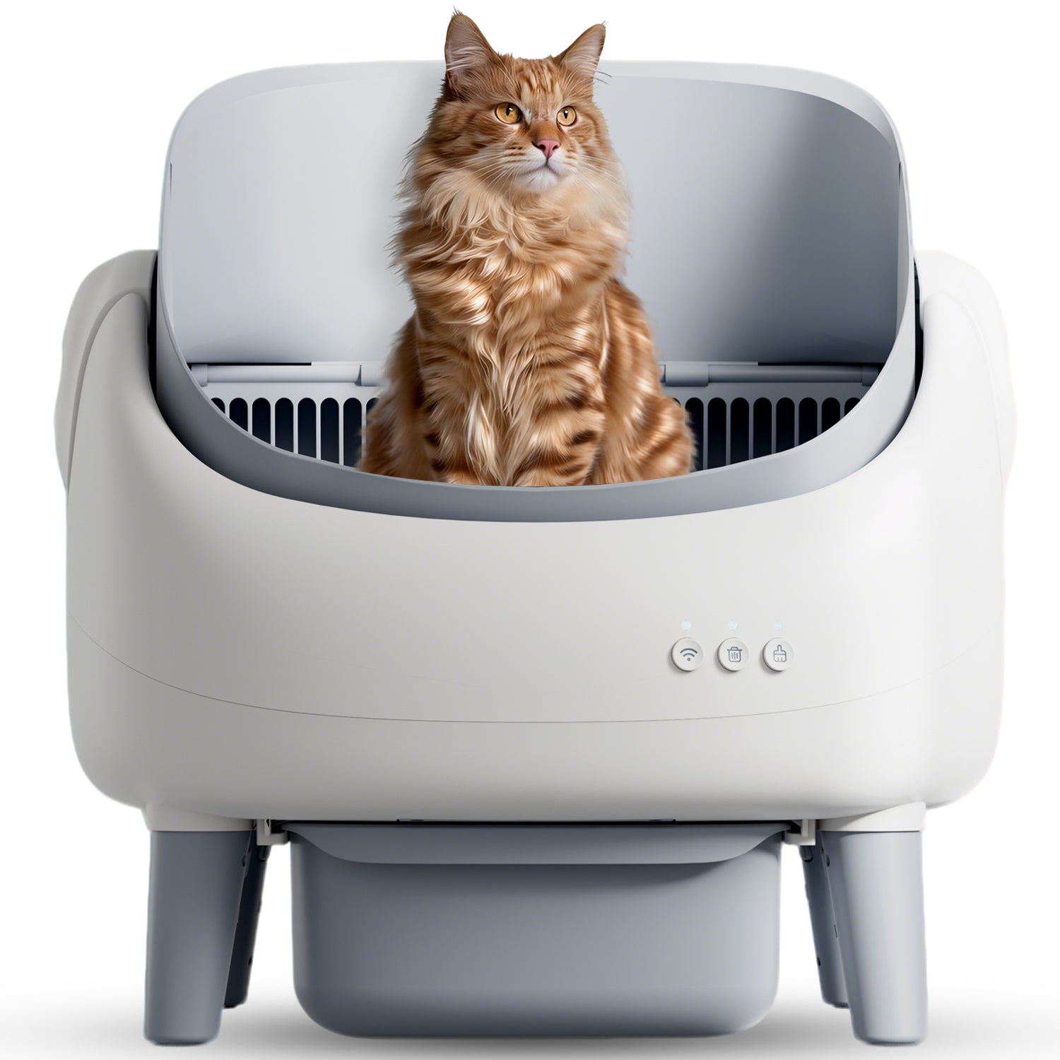 Mini-C Open-Top Self-Cleaning Litter Box — Triple-Sensor Safety