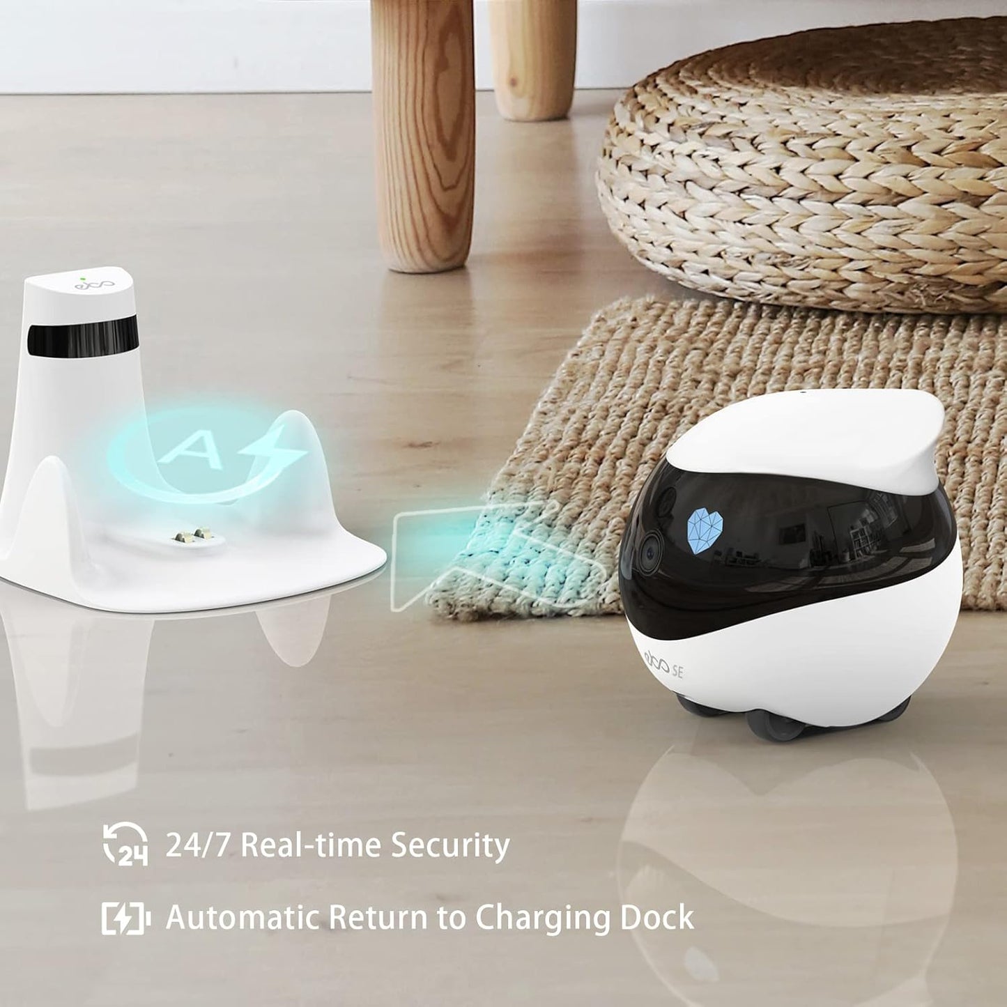 Enabot Home Security Camera EBO SE: 1080P Indoor Cam Battery-Operated,